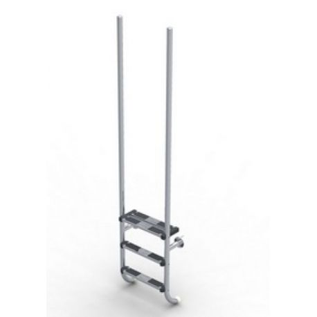 ESCALERA ELEGANCE INOX 3 PELDAÑOS + 1 SEGURIDAD AISI 316